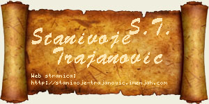 Stanivoje Trajanović vizit kartica